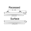 BRY-SMD-CRB-20W-SQR-BLC-3IN1-LED PANEL – Bild 3