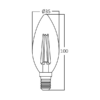BRY-ADVANCE-4W-E14-C35-CLR-2700K-LED BULB – Bild 3