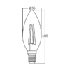 BRY-ADVANCE-4W-E14-C35-CLR-DIM-2700K-LED BULB – Bild 4