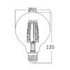BRY-ADVANCE-8W-E27-G95-CLR-DIM-2700K-BULB – Bild 4