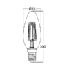 BRY-ADVANCE-4W-E14-C35-AMB-2200K-LED BULB – Bild 4