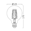 BRY-ADVANCE-6W-E27-G125-AMB-2200K-LED BULB – Bild 3
