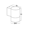 BRY-RITA-S-WL.1-GRY-1xGU10-IP44-WALL LIGHT – Bild 4