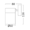 BRY-RITA-S-WL.1-NCK-1xGU10-IP44-WALL LIGHT – Bild 6