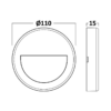 BRY-VEKTA-B-RND-WHT-3W-3000K-IP65-WALL LIGHT – Bild 6