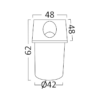 BRY-VECTOR-A-SQR-BLC-2W-3000K-IP65-WALL LIGHT – Bild 6