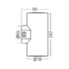 BRY-VEKTA-D-WL.2-BLC-2x9W-3000K-IP65-WALL LIGHT – Bild 4