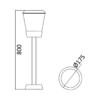 BRY-PARIS-800-1xE27-IP54-BOLLARD LIGHT – Bild 4