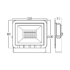 BRY-FLOOD-SD-10W-GRY-6500K-IP65-LED FLOODLIGHT – Bild 5