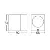 BRY-RITA-T-WL.1-GRY-1xGU10-IP44-WALL LIGHT – Bild 3
