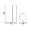BRY-RITA-T-WL.2-GRY-2xGU10-IP44-WALL LIGHT – Bild 3