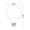 BRY-ADVANCE-14W-E27-G95-6500K-LED BULB – Bild 3