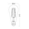 BRY-ADVANCE-7W-E27-ST64-CLR-2700K-LED BULB – Bild 4
